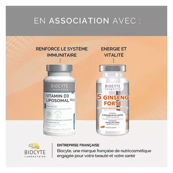 Biocyte Vitamine C Liposomal Fonctionnement Système Immunitaire 30 Gélules