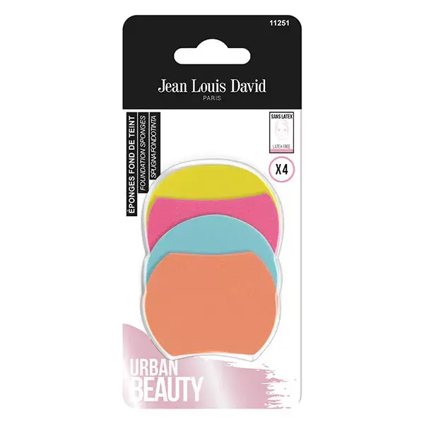 Jean Louis David Beauty Care Éponge Maquillage Fond de Teint 4 unités