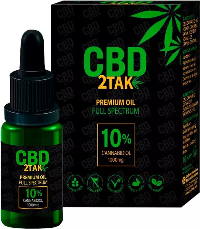 Cbd-2Tak 10 % Premium-Öl Vollspektrum 1000 mg Cannabidiol 10 ml