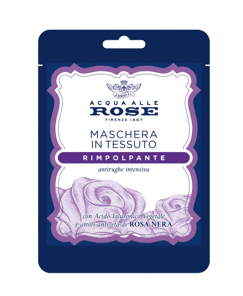 Acqua Alle Rose Maschera Viso in Tessuto Rimpolpante 1 Pezzo