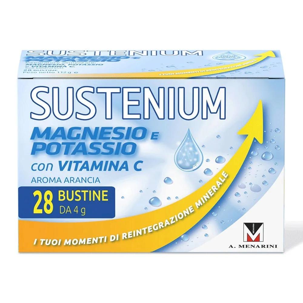 Sustenium Magnesio e Potassio Integratore Sali Minerali 28 Bustine