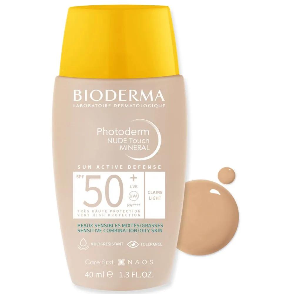 Bioderma Photoderm Nude Touch Claire SPF50+ Solare Pelle Grassa 40 ml