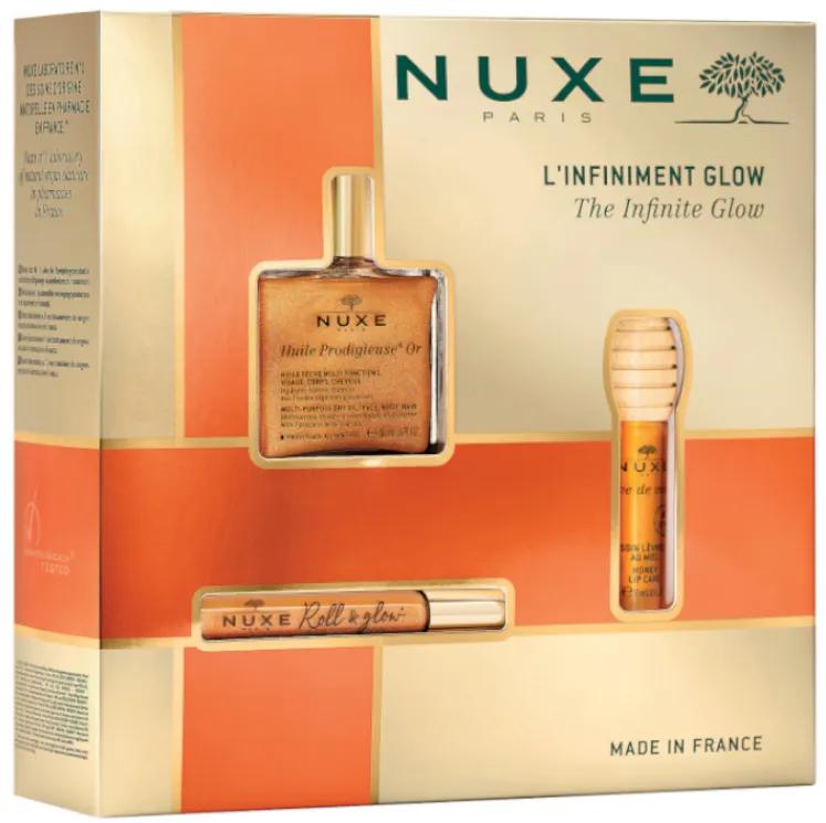 Nuxe Huile Prodigieuse Or 50 ml + Roll-on 10 ml + Honey Lip Balm