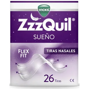 ZzzQuil Sueño Tiras Nasales Respira y Duerme Mejor 26 uds