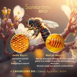 Santarome Bio - Gelée Royale 2000 Miel de Manuka Bio - 20 ampoules