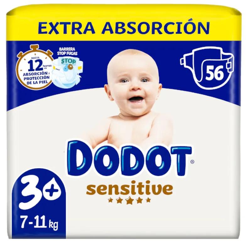 Windeln Dodot Sensitive Extra Größe 3+ 7-11Kg 60Uds