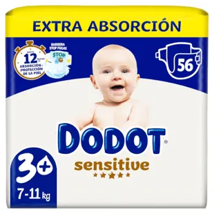 Couches Dodot Sensitive Extra Taille 3+ 7-11Kg 60Uds