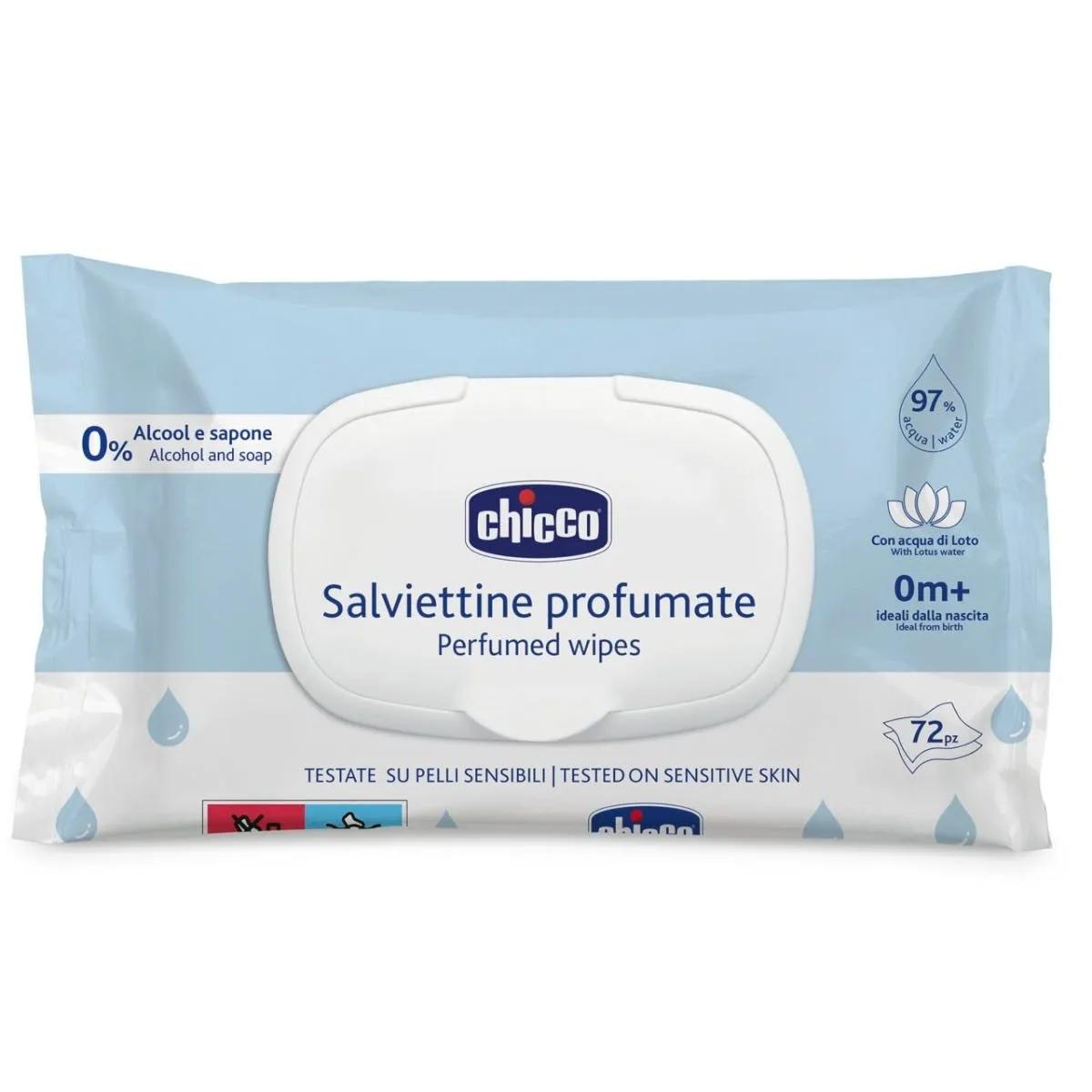 Chicco Baby Salviette Detergenti 72 Pezzi