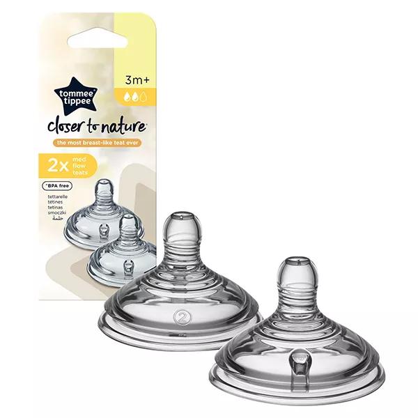 Tommee Tippee Closer To Nature Tettarella Flusso Medio Lotto di 2 
