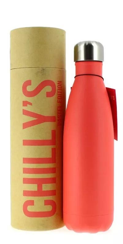 Chilly's Botella Inoxidable Coral Pastel 500 ml