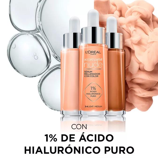 L'Oréal Paris Accord Parfait Farbserum – Mit 1% Hyaluronsäure, Leichte Textur, Farbton 1-2 Rosy Light, 30 Ml