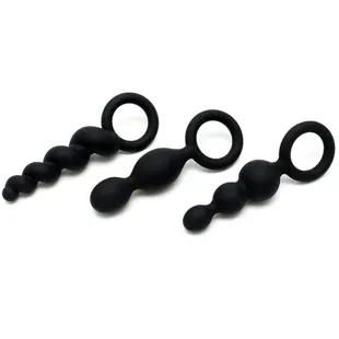 Satisfyer Booty Call Anal Plugs Black Color 3 units