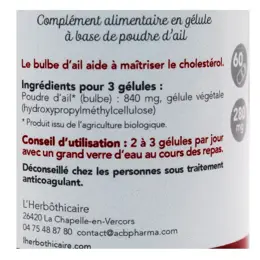 L'Herbôthicaire Ail Bio 60 gélules