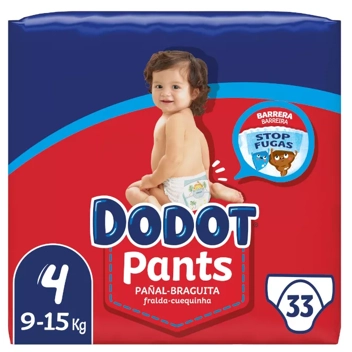 Dodot Pants Pañal Infantil Talla 4 9-15 Kg 33 Unidades