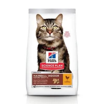 Hill's Science Plan Hairball Indoor Mature 7+ Anni Crocchette Pollo Per Gatti Sacco 1,5Kg