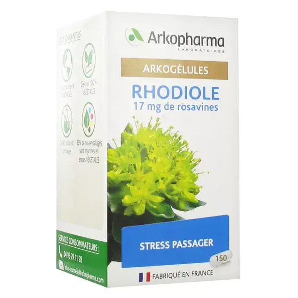 Arkopharma Arkogélules Stress Passager Rhodiole Bio 150 gélules