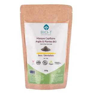 Maschera ayurvedica all'argilla e alle piante Bio-T per capelli secchi - Biologica - 200 g