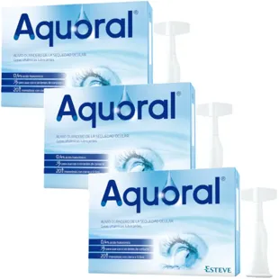 Aquoral Lubricating Ophthalmic Drops 3x20 units