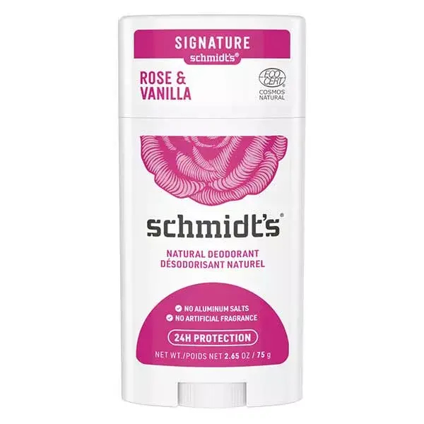 Schmidt's Desodorante en Barra de Rosa y Vainilla 75g