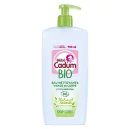 Cadum Bébé Natural Caresse Eau Nettoyante Visage & Corps Aloé Vera Bio 750ml