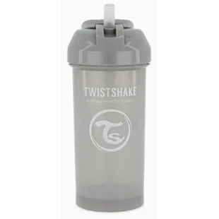 Twistshake Straw Cup Bottle Pastel Grey +6m 360 ml