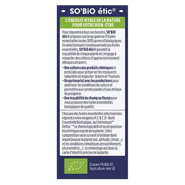 So'Bio Étic Aroma Synergie Respiratoire pour Diffuseur Bio 10ml