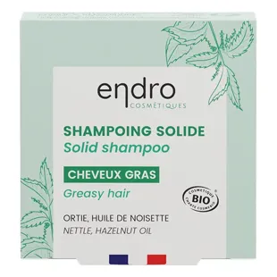 Endro Shampoo Solido per Capelli Grassi 100% Origine Naturale 85 ml