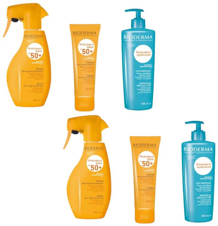 Bioderma Pack 2 Unités Photoderm Max SPF50+ Spray 300 ml + MAX 50 Crème 40 ml + Après-Soleil OFFERT