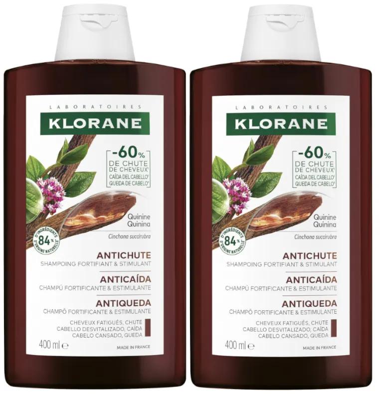 Klorane Shampooing Anti-Chute à la Quinine 2x400 ml