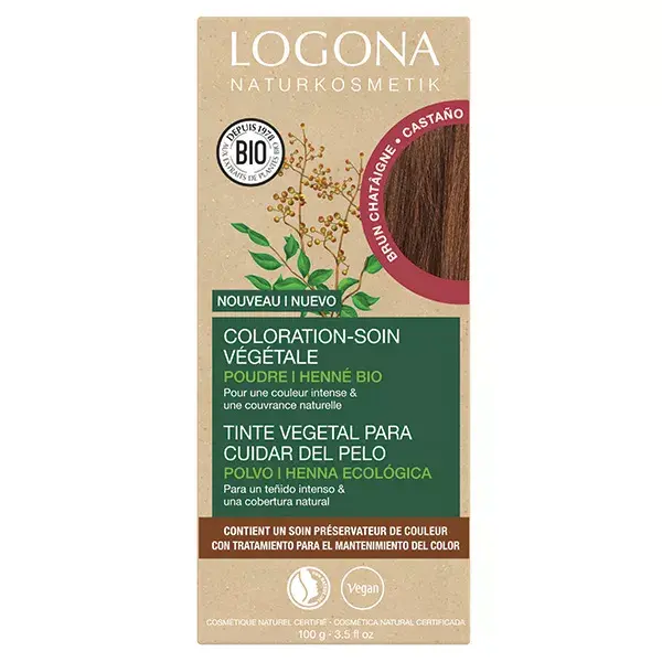 Logona Coloration-soin brun châtaigne 100g