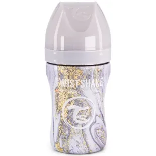 Biberon Anti-Coliques Twistshake Marbre Gris Acier 260 ml
