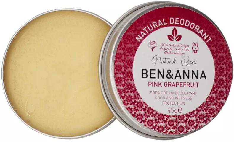 Ben&Anna Crème Déodorante Pamplemousse Rose 45 gr