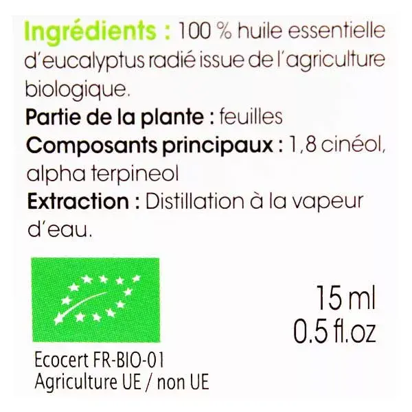 So'Bio Étic Aroma Huile Essentielle Eucalyptus Radié Bio 15ml