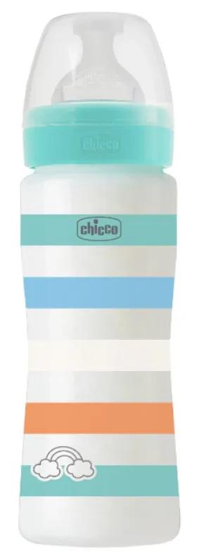 Chicco WellBeing Fast Flow Bottle Green +4m 330 ml