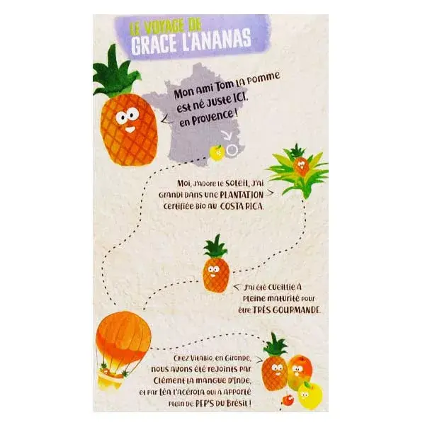 Vitabio Cool Fruits La Pat’ Patrouille Pomme Mangue Ananas Bio 12 x 90g