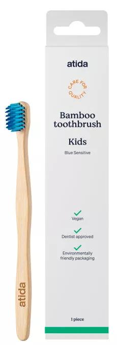 Atida Escova de dentes infantil Soft Bamboo Blue 1 ud