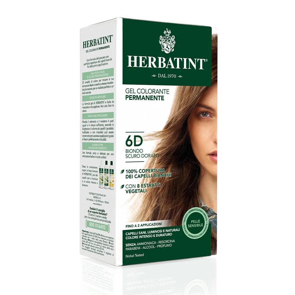 Herbatint Tintura Capelli Gel Permanente 6D Biondo Scuro Dorato 150 ml