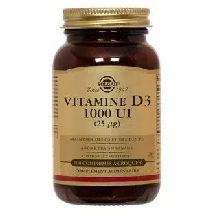 Solgar Vitamina D3 1000 UI Integratore Alimentare 100 compresse da masticare
