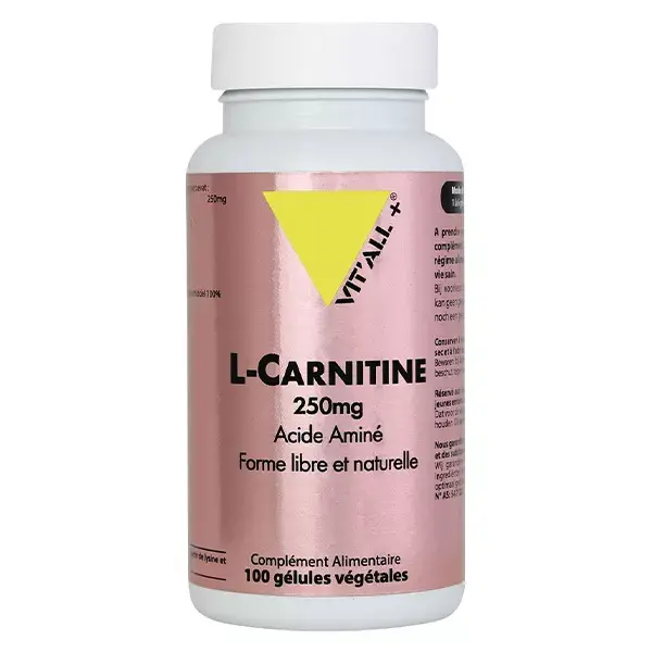 Vitall+ L-CARNITINE 250mg 100 gélules végétales
