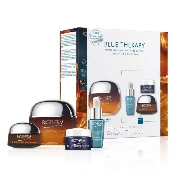 Biotherm Blue Therapy Amber Algae Crema Anti Età al Resveratrolo 50ml Coffret + 3 Prodotti Offerti