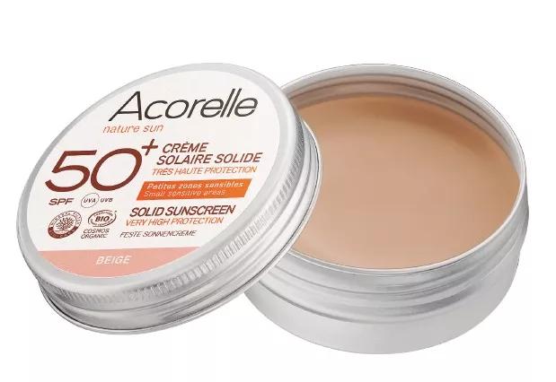 Acorelle Solid Zonnecrème Beige SPF50+ 20 gr