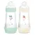 Mam Biberon Esac Classique 260Ml Menthe + Coton Tétine Débit 2 2 x 260ml