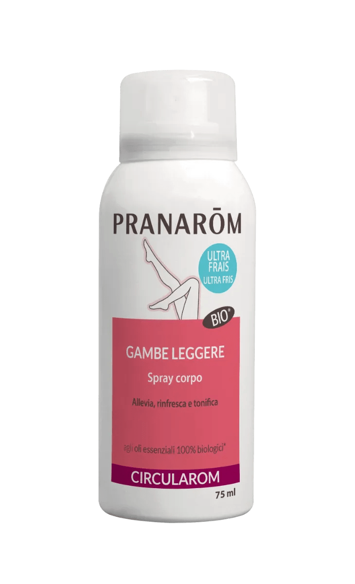 Pranarom Circularom Spray Gambe Leggere Bio Comfort Circolatorio Lenisce, Rinfresca e Tonifica Con Oli Essenziali 75 ml