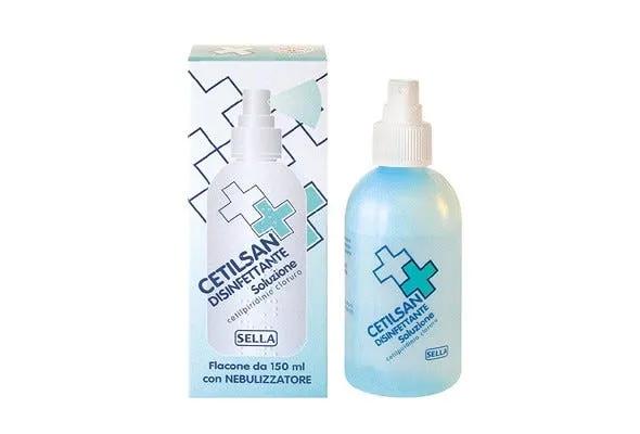 Cetilsan Sella 0,2% Soluzione Cutanea Antisettica e Antibatterica Flacone Nebulizzatore da 150 ml