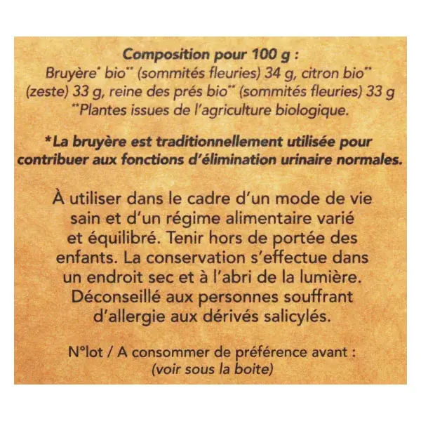 Nat & Form Les Tisanes Organic Urinary Comfort Infusion Complex 100g