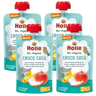 Holle Smoothie CROCO COCO Apple, Mango, Coconut +8m 4x100 gr