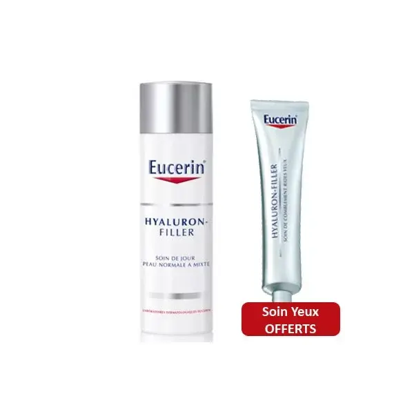Eucerin Hyaluron-Filler care of day skin normal 50 ml & care eye 15ml offered