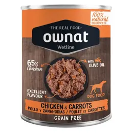 Ownat Grain Free Aliments Humides Chien 65% Poulet et Carottes 400gr