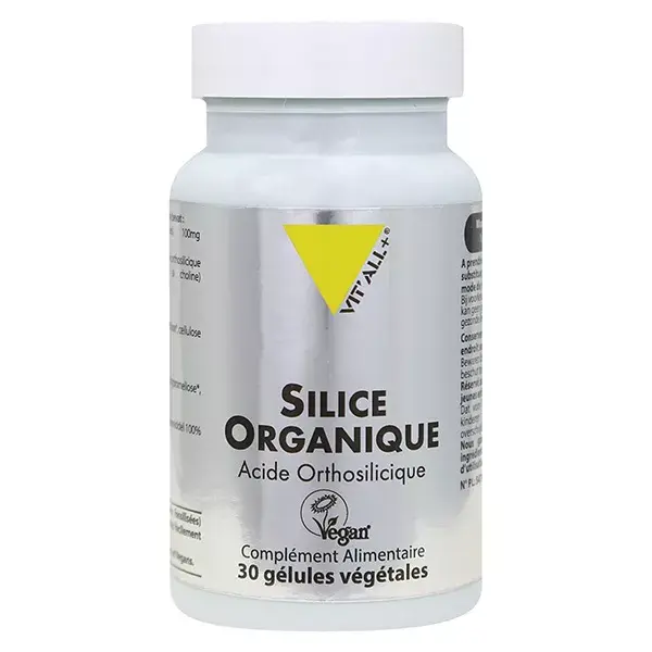Vit'all+ SILICE ORGANIQUE 25mg Acide Orthosilicique 30 gélules végétales