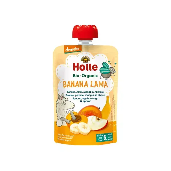 Holle Organic Banana Apple Mango Apricot Flask 6m+ 100g